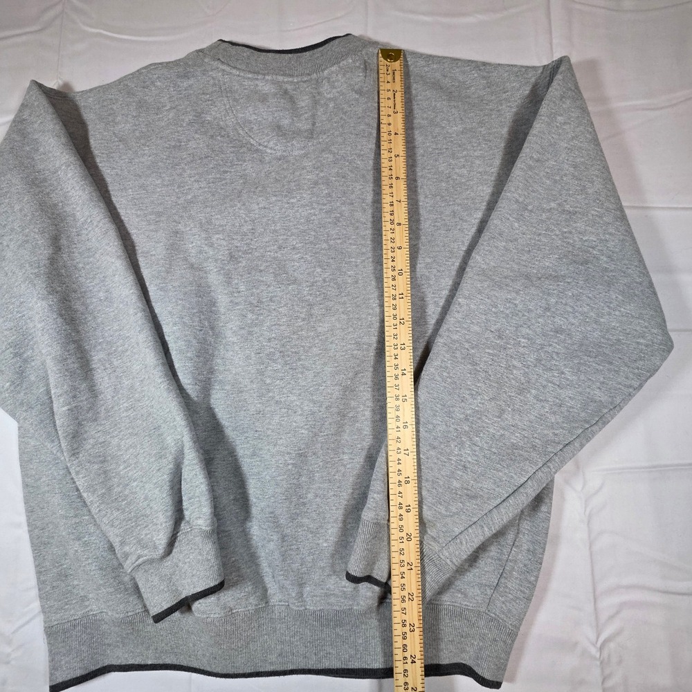 Vintage MC Sport Gray Embroidered Deer Buck Sweatshirt Mens Large Pullover - Picture 6 of 8